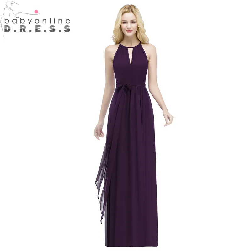 Babyonlinedress Высококачественные Красивые Платья Фиолетового Цвета С Лямкой На Шее