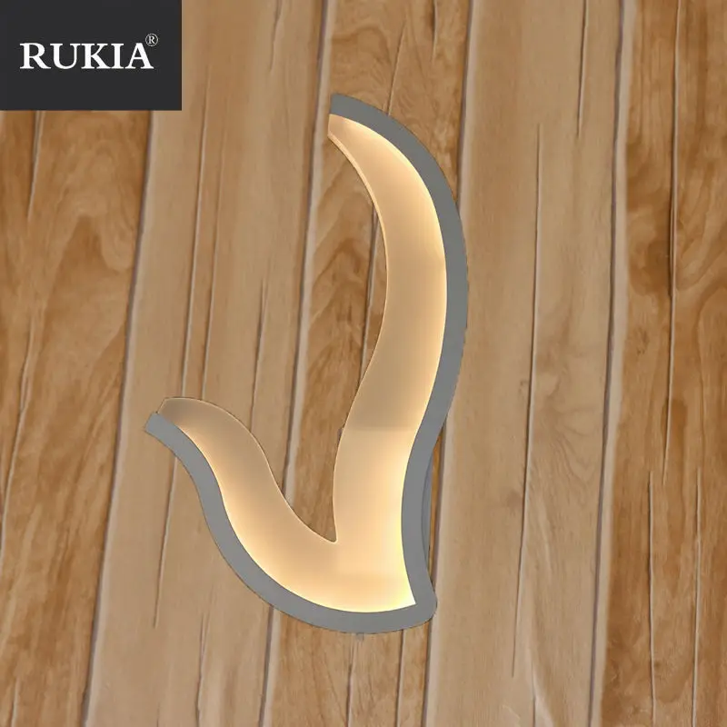 Современная светодиодная настенная лампа 2017 года с белым светом 16 Вт для помещений AC100-265V вокруг акрилового корпуса Осветительные приборы искусства для жилых помещений.