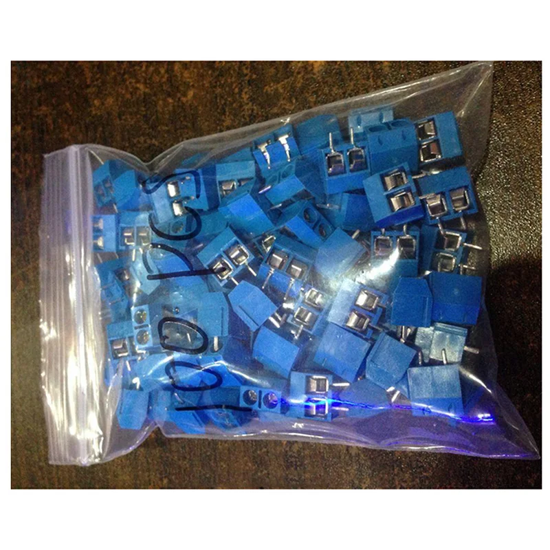 100 шт. штепсельные клеммы винтовой клеммный блок разъем KF301-2P плагин 5 08 мм Шаг