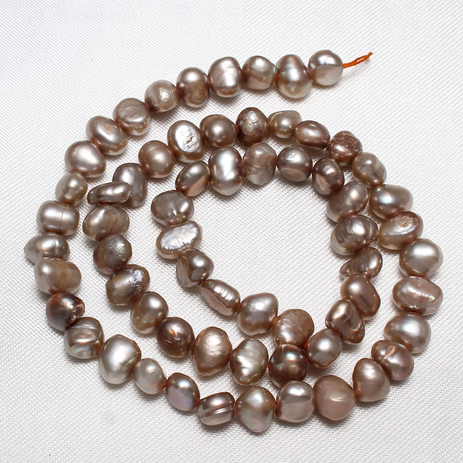 6-7 мм бусины из культивированного пресноводного жемчуга окрашенные серые