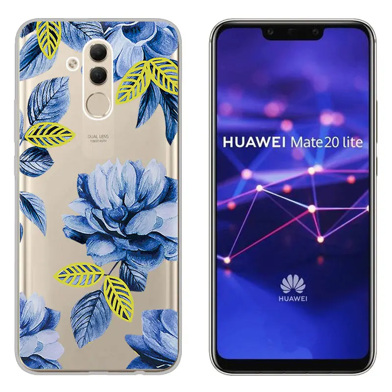 Arvin Painted Flower Fundas FOR Huawei mate20 lite mate 10 Lite Soft Silicone Back Phone Cover Mate Pro TPU Case |