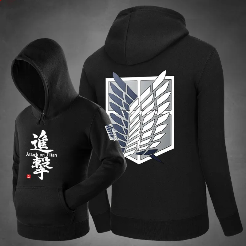

[XHTWCY] Anime Attack on Titan Hooded Jacket Shingeki no Kyojin Scout Regiment hoodies Cosplay Costume casual men high quality