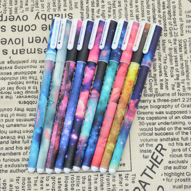 10 шт./партия 0 38 мм гелевая ручка Boligrafo Kawaii Caneta Colorida Star милые ручки Canetas Em Gel школьные