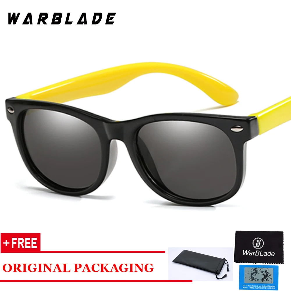 black yellow Nodare Модные Детские поляризованные солнцезащитные очки TR90 для мальчиков и девочек, детские солнечные очки силиконовые защитные очки детские очки UV400 Óculos - Цвет линз: black yellow