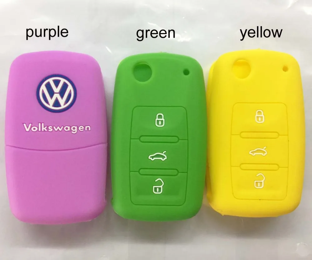 10 шт./лот Автомобильный Силиконовый Чехол Ключ Пригодный для Volkswagen VW POLO Tiguan Passat B5