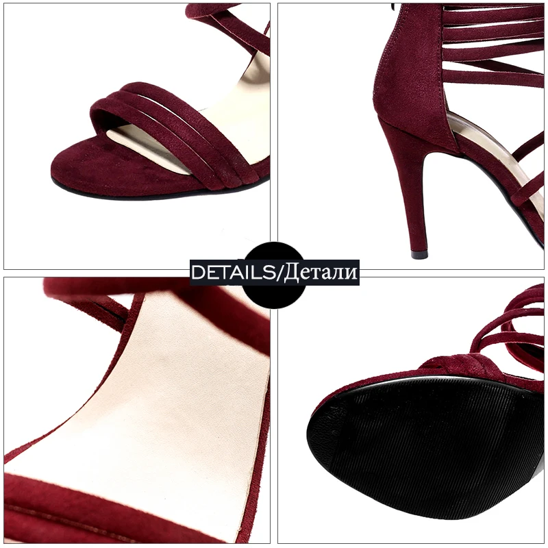 WETKISS Big Size Sandals Cross Strap Women Designer Shoes Woman Footwear High Heels Narrow Band Sexy Summer | Обувь