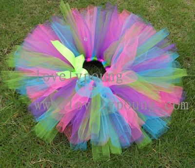 Лидер продаж Юбка пачка для маленьких девочек на день рождения Яркие цвета