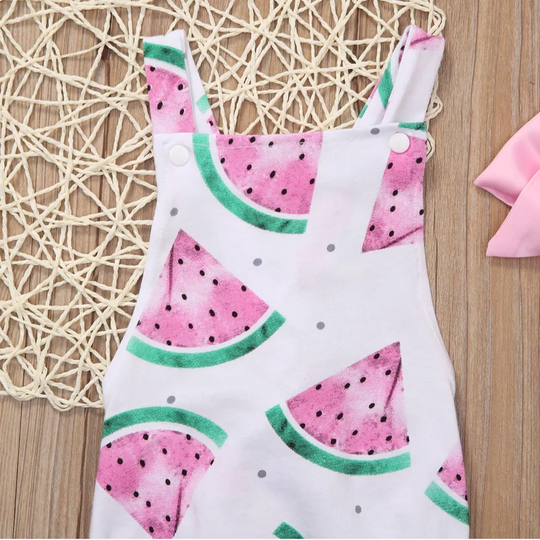 Infant Baby Girl Watermelon bodysuits Sunsuit Jumpsuit Outfit Set Clothes | Детская одежда и обувь