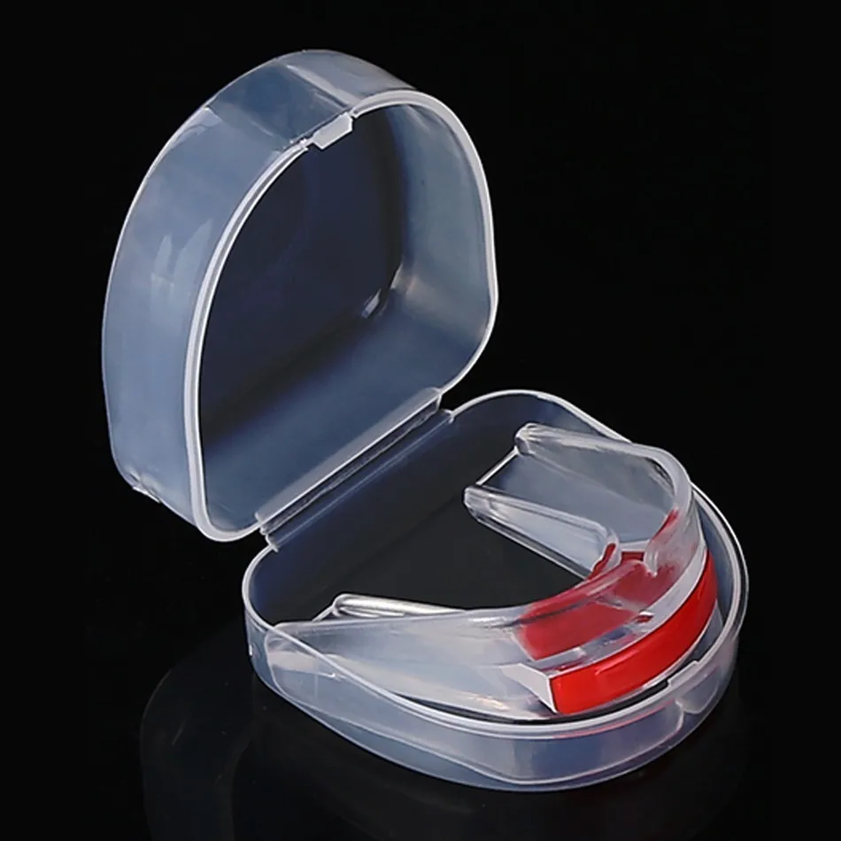 Double Layer REXCHI Спорт Капа guard EVA зубы протектор Дети молодежи мундгард зуб скобка защита для баскетбола регби Бокс Каратэ - Цвет: Double Layer