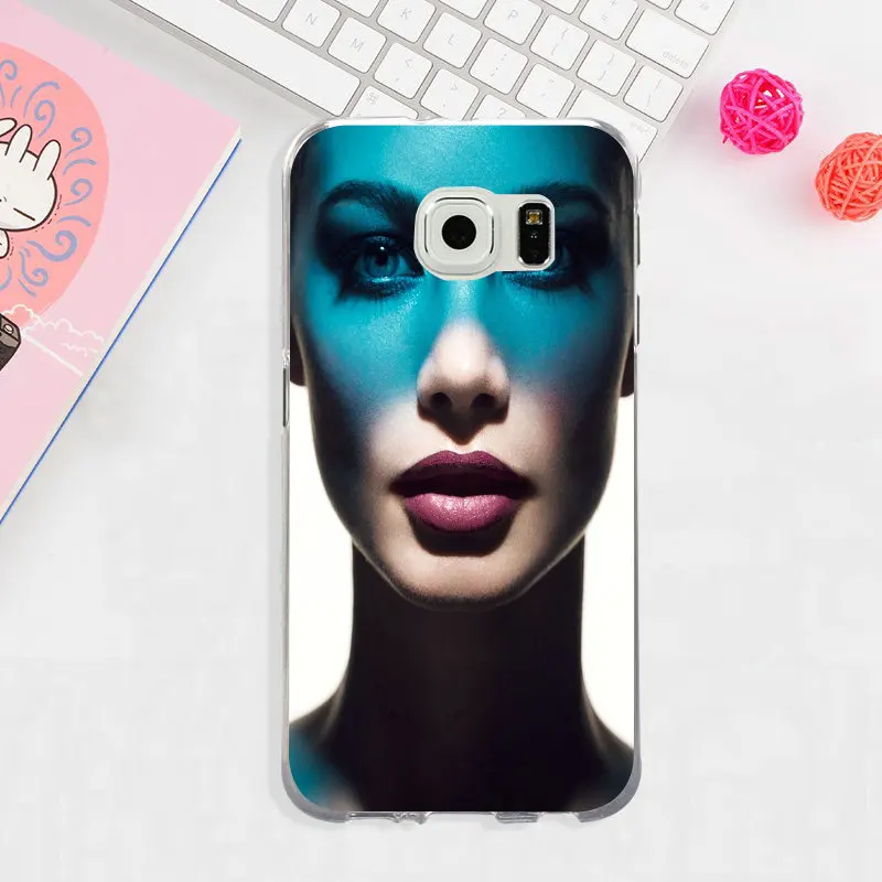 For Samsung Galaxy Note 3 4 5 8 S3 S4 S5 Mini S6 S7 S8 S9 Edge Plus On5 On7 Soft TPU Mobile Phone Case Beautiful Fashion Woman | Мобильные