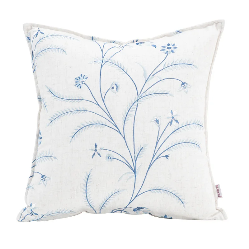 Пасторальный стиль вышивка ткань интерьер автомобиля подушка для талии хлопок и