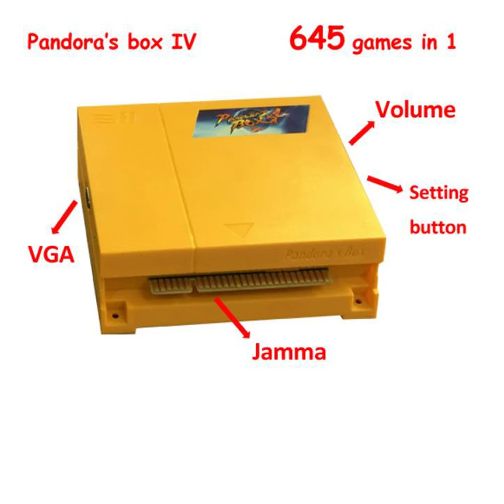 Новое поступление Pandora Box 4 645 в 1 JAMMA аркадная игра картридж/JAMMA, разные игры плата поддержка CRT и lcd для аркады