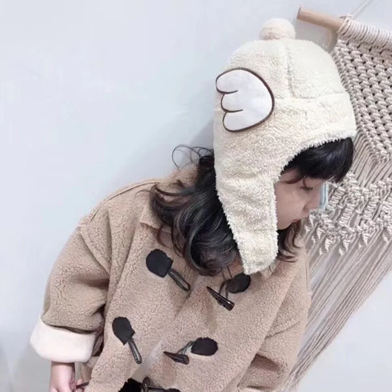 Дети зимняя шапка снег утолщаются Hat Bomber шапки модные Gorros Mujer защита ушей