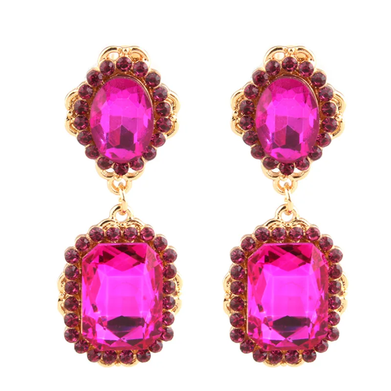 Серьги подвески NeeFu WoFu серьги со стеклянными кристаллами модные стразы большие