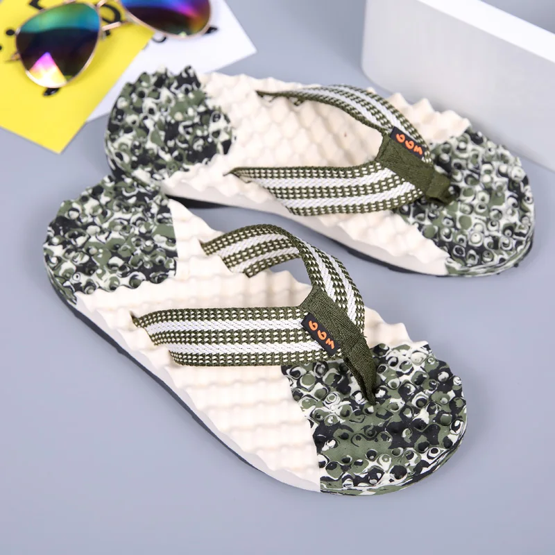 BomKinta Summer Men Slippers Non-slip Comfortable Outdoor Beach Shoes Fashion Male Slides Popular Youth Flip Flops Flats | Обувь