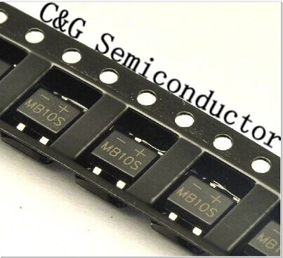 50 шт. MB10S 0.5A/1000 в СОП-4 SMD мостовой выпрямитель | Электронные компоненты и