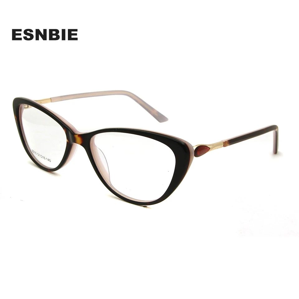 Женские ацетатные очки ESNBIE кошачий глаз женские оптические оправа 2018 Lunette Femme