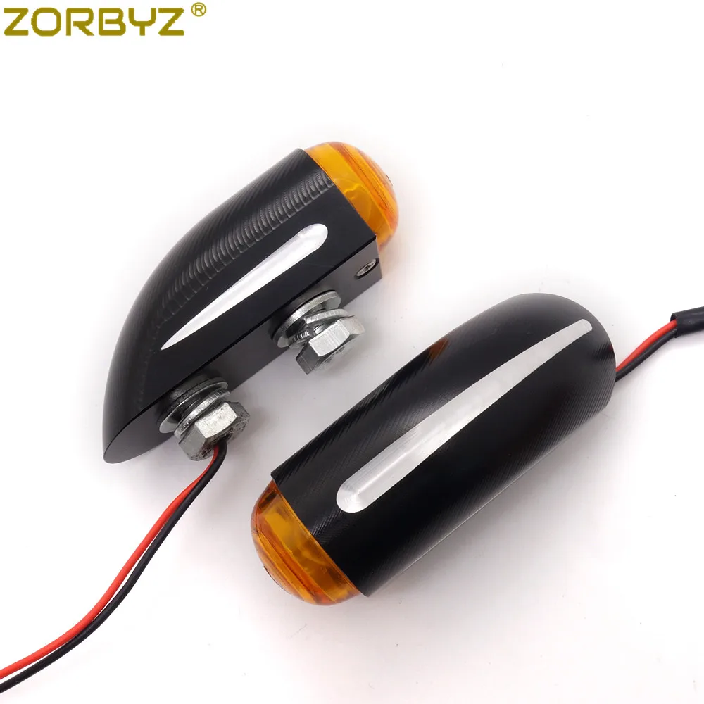ZORBYZ мотоциклетный черный светильник с ЧПУ краями и полупулями для кафе гоночного