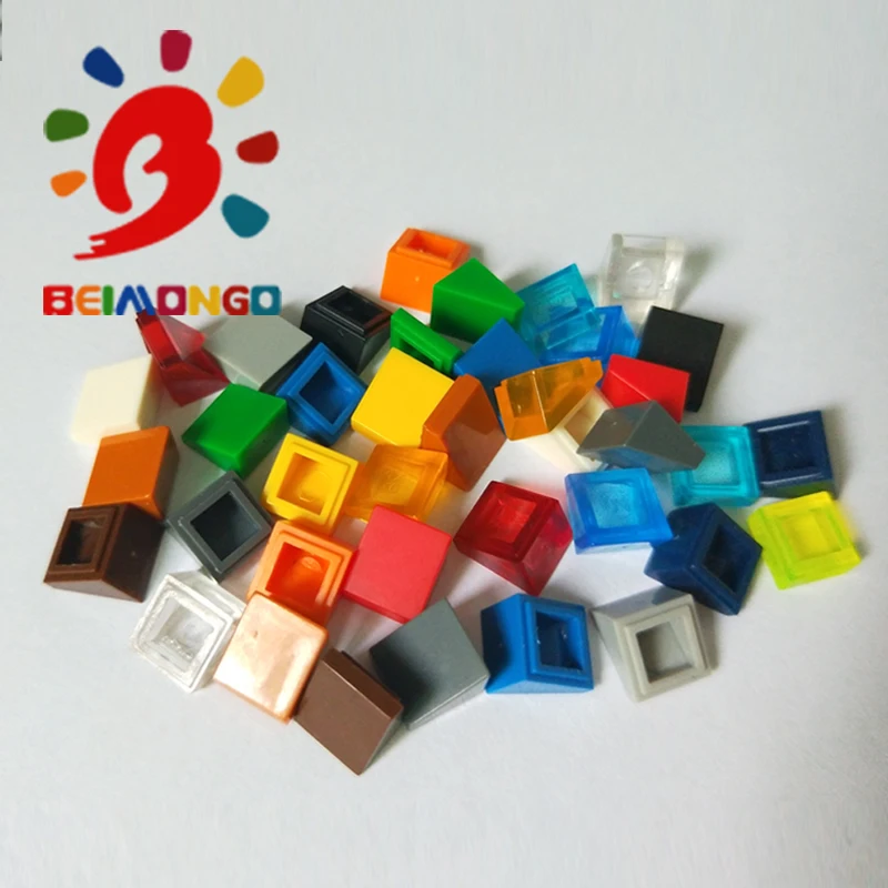 Бесплатная доставка! BEIMONGO блоки для черепицы 1x1x 2/3 строительный блок 300 шт. умные