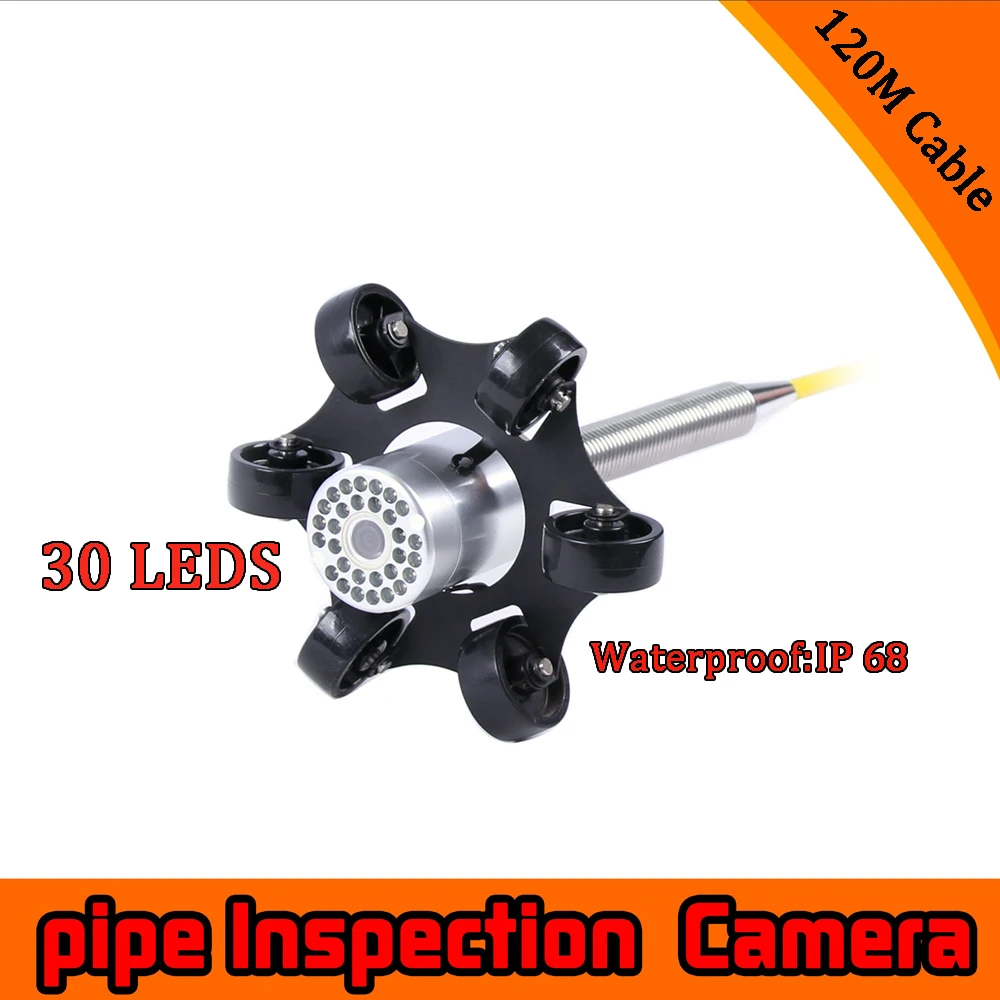 (1 set) 120M Cable Well Use 360 degree rotation camera with DVR function Sewer Inspection Camera waterproof underwater Fishing