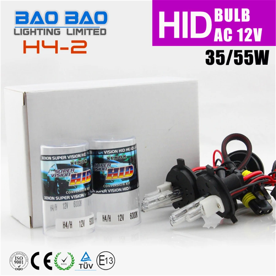 BAOBAO ксеноновые фары для автомобиля H4 H/L AC 35 Вт/55W 4300K 6000K 8000K HID Xenon разговор