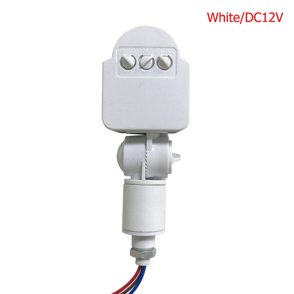 

1pcs LED Flood Light PIR Motion Sensor Switch ABS 180 degrees outdoor Human Infrared Sensor Security Switch DC12V/AC 85-265V