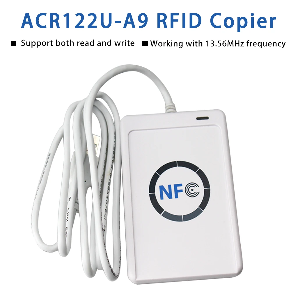 RFID считыватель карт писатель RFID Копир клон, Дубликатор свободного программного обеспечения USB S50 13,56 MHz M1 карты UID записываемые брелки NFC ACR122U