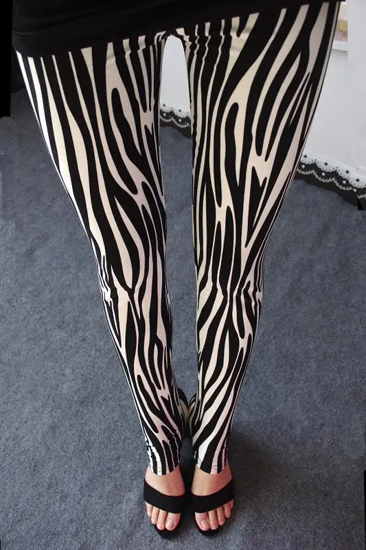 Flower Printed Leggings Sexy Women Lady Slim High Elastic Cotton Pants Multiple - Цвет: 3