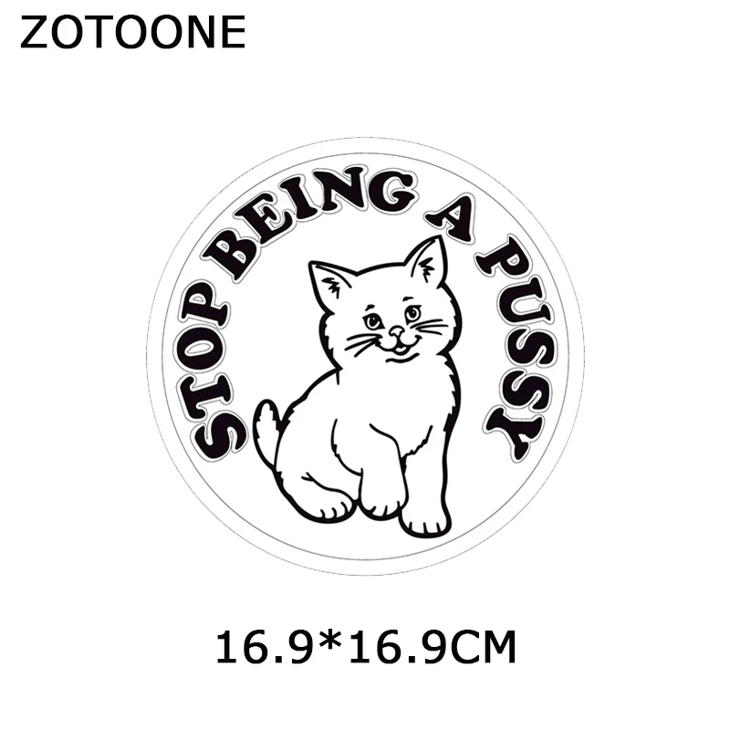ZOTOONE мультфильм Животные утюжок на заплатках милый котенок патч для одежды Diy