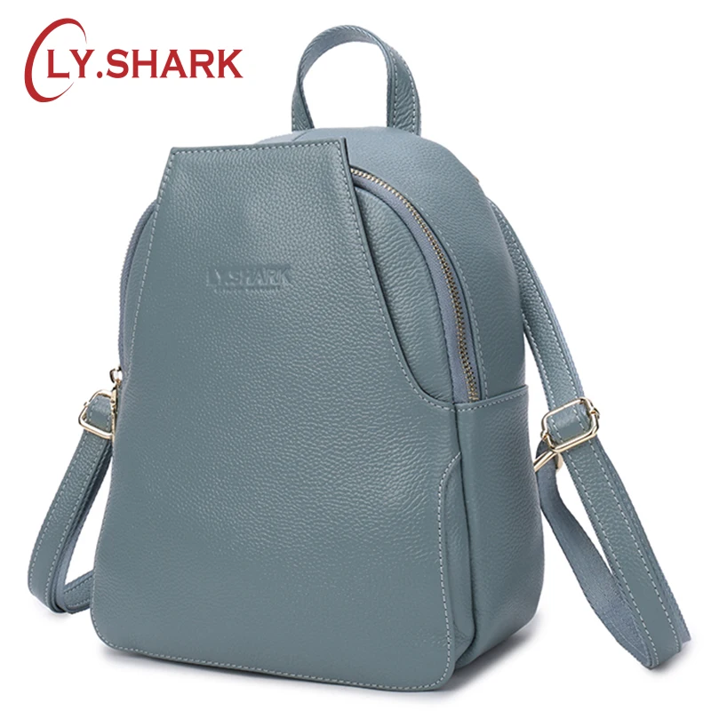 LY. SHARK мини рюкзак для женщин из натуральной кожи школьный девочек подростков с