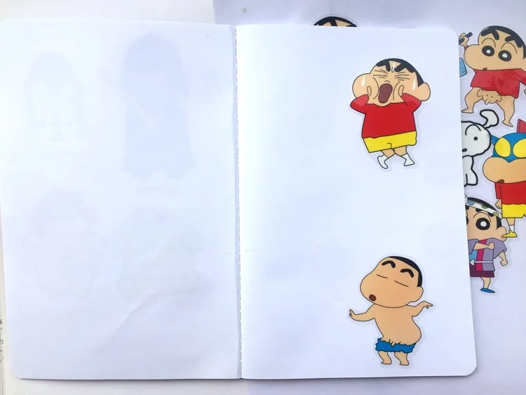 50 листов/лот Kureyon nirvana Shin chan geek серии аниме наклейки бомба pusheen стикер stikers naklejki