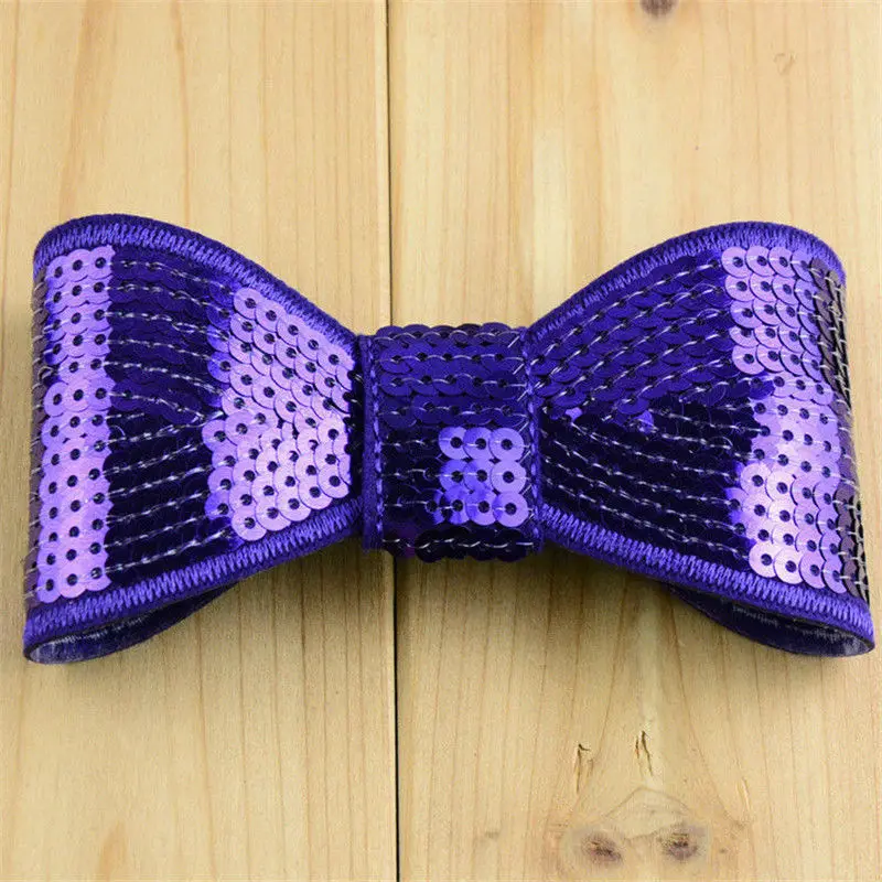 Большой бантик с блестками 10 шт./лот 4 5 дюйма большой блестящий аппликацией для