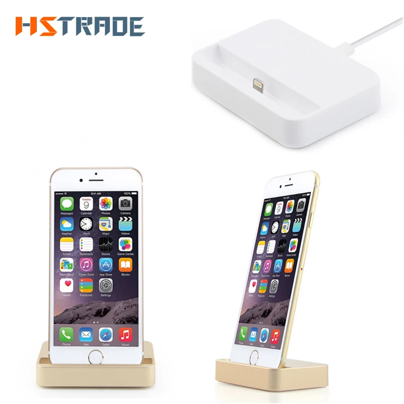 HSTRADE Original Sync Data Charging Dock Station Desktop Docking Charger For iPhone X 5 5S SE 6 7 6S Plus 8 | Мобильные телефоны и