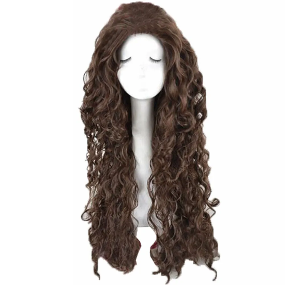 Bellatrix lestranna длинные коричневые кудрявые парики косплей костюм аксессуары