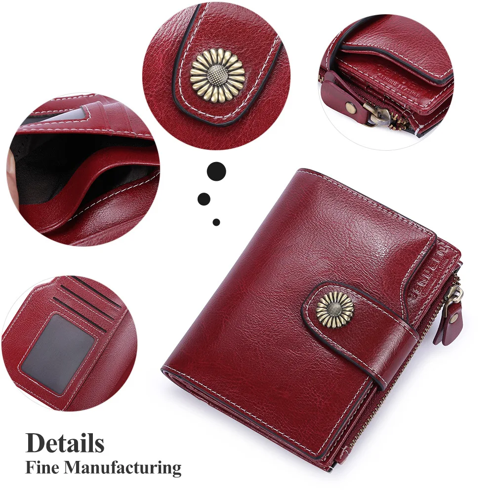 2019 женский кошелек из натуральной кожи короткая застежка молния клатч