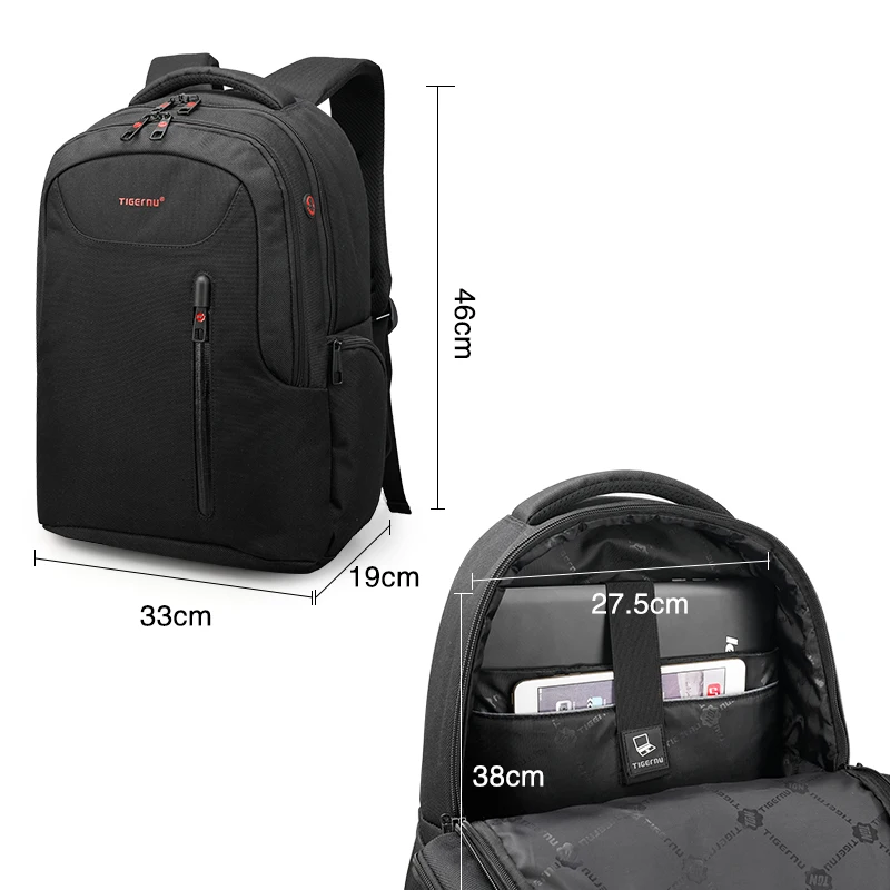 Tigernu Brand Men Laptop Backpack Fashion Trend Soild School for teenagers Female mochila Anti theft military backpack | Багаж и сумки