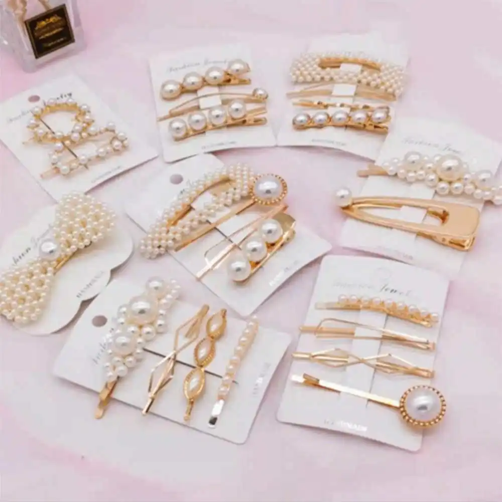 

2/3Pcs Pearl Metal Hair Clip Hairband Comb Bobby Pin Barrette Hairpin Headdress Headwear Hair Styling Tools New Arrive Freeship