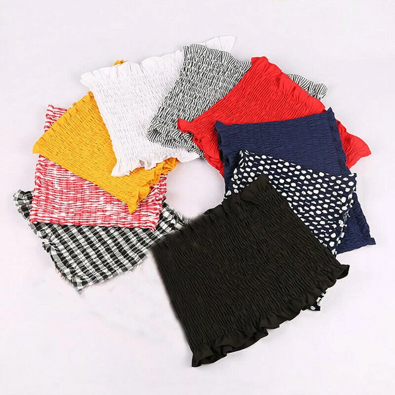 Кроп Топ женский эластичный с открытыми плечами повседневная майка модная