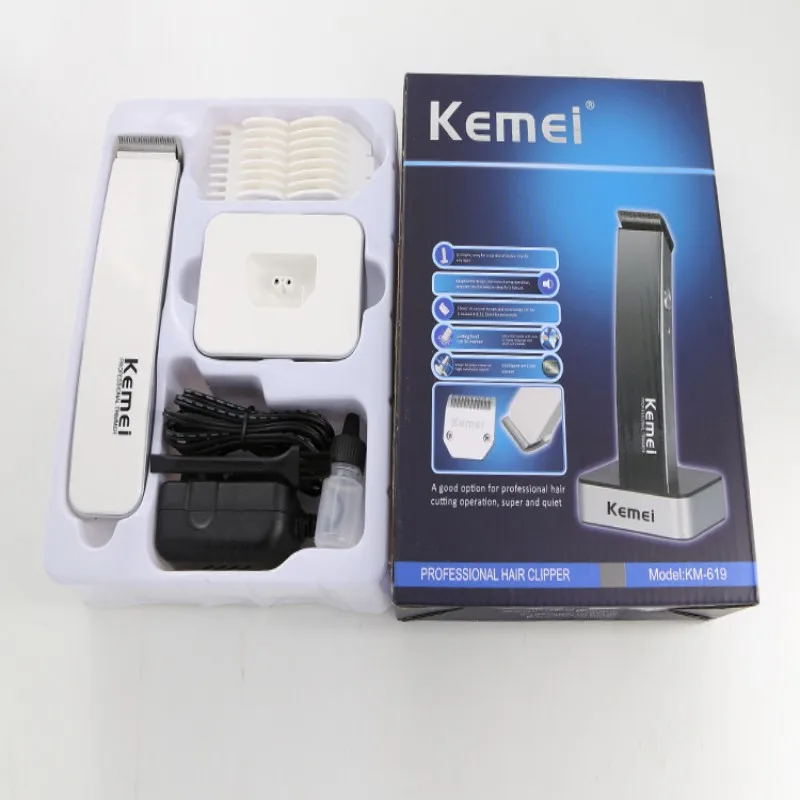 Супер тонкий перезаряжаемый триммер для волос KEMEI KM 619 машинка стрижки