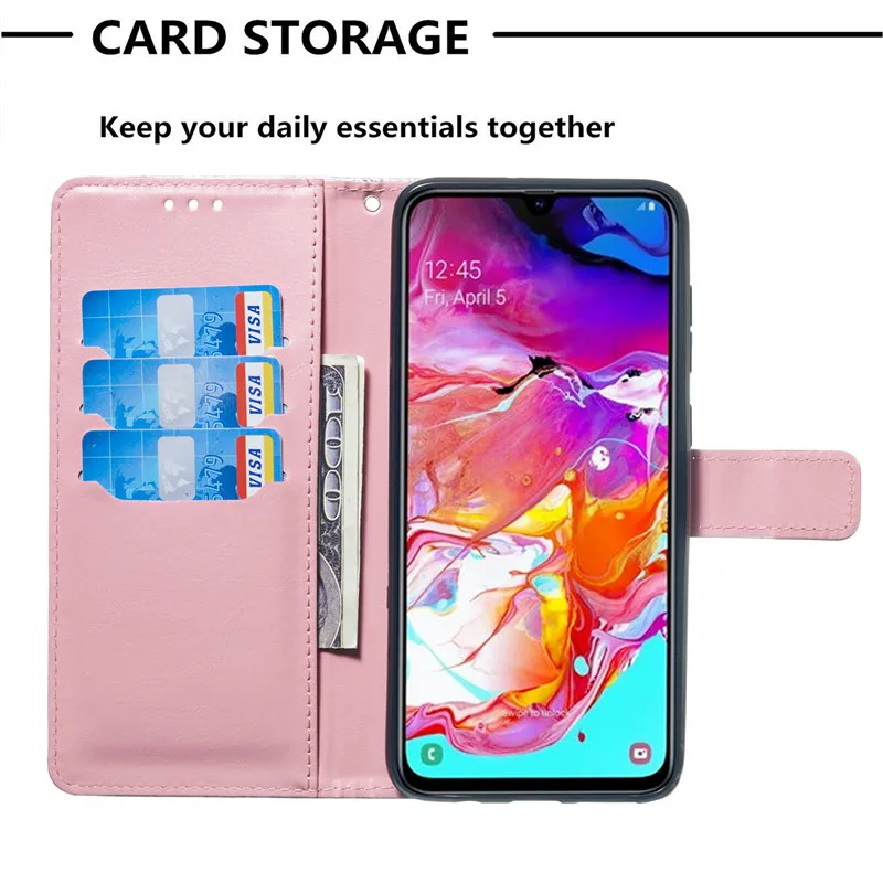 Кожаный чехол Wekays для samsung Galaxy A50 с изображением единорога из мультфильма, блестящий чехол для samsung Galaxy A10 A20 A30 A40 A40S A70, чехол