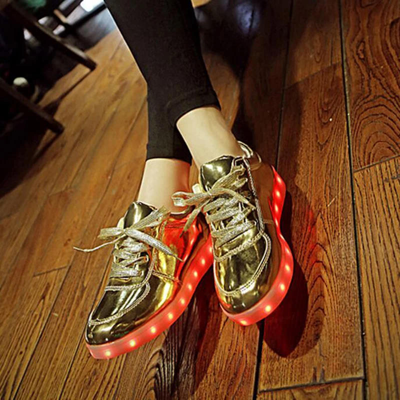 Мужская обувь для скейтбординга со светодиодной подсветкой разноцветная