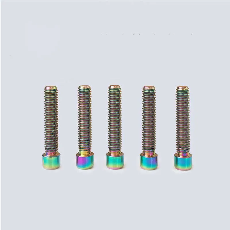 Titanium Bolt for M4 x10 13.5 15 20mm Thumb Shifter H/L Adjust Column Head Allen 4/6/12pcs Ti Screw Ti Fastener