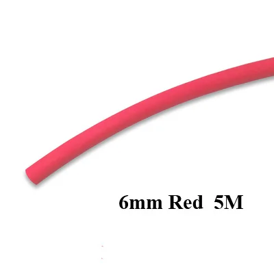 Red 6mm 5M BlueSea 5 м/рулон 3/4/5/6/8 мм термоусадочная трубка для оказания помощи, крючки, станок и Пластик терм усадочная трубка помощник рыболовные крючки Термальность-Пластик трубки - Цвет: Red 6mm 5M