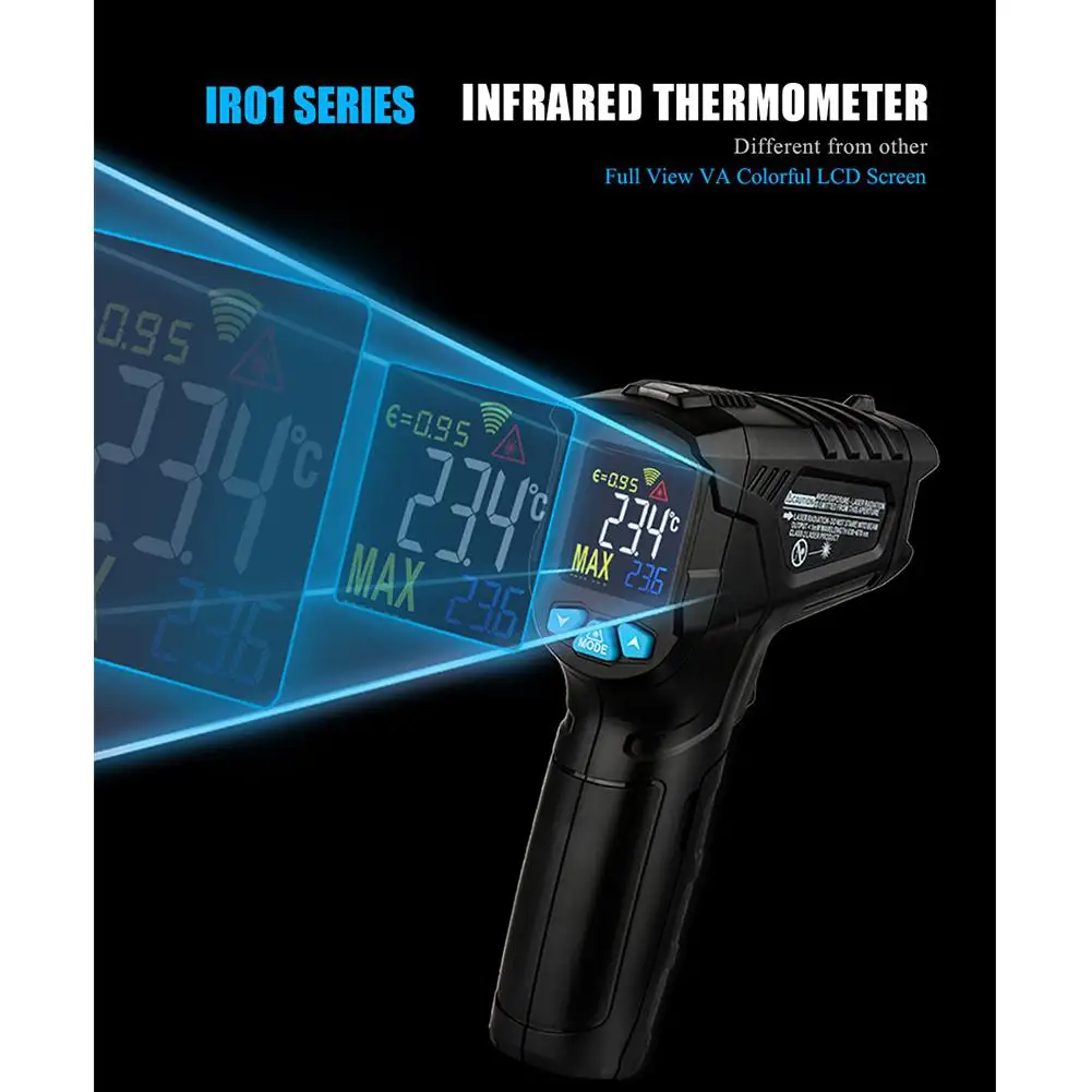 MESTEK IR01 Цифровой термометр гигрометр Инфракрасный пирометр поверхностный