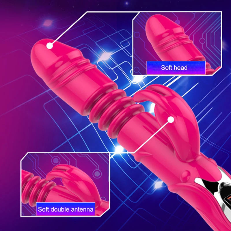 Heating Telescopic Rabbit Vibrator Rotating Sextoys Multi-speed Dildo Vibrators Women G Spot Clitoris Stimulator Adult Sex Toys | Красота и