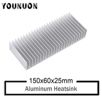 10pcs younuon 150x60x25mm amplifier transistor semiconductor devices silver tone aluminum heat sink heatsink radiator board