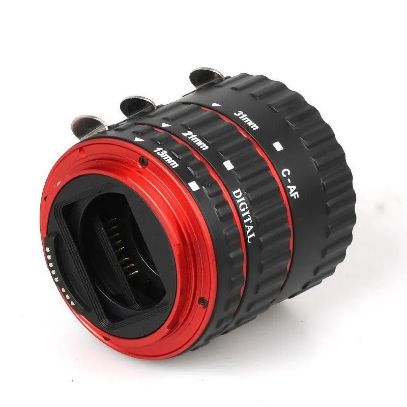Красное металлическое Крепление Автофокус AF Макро Удлинитель/кольцо для Kenko Canon