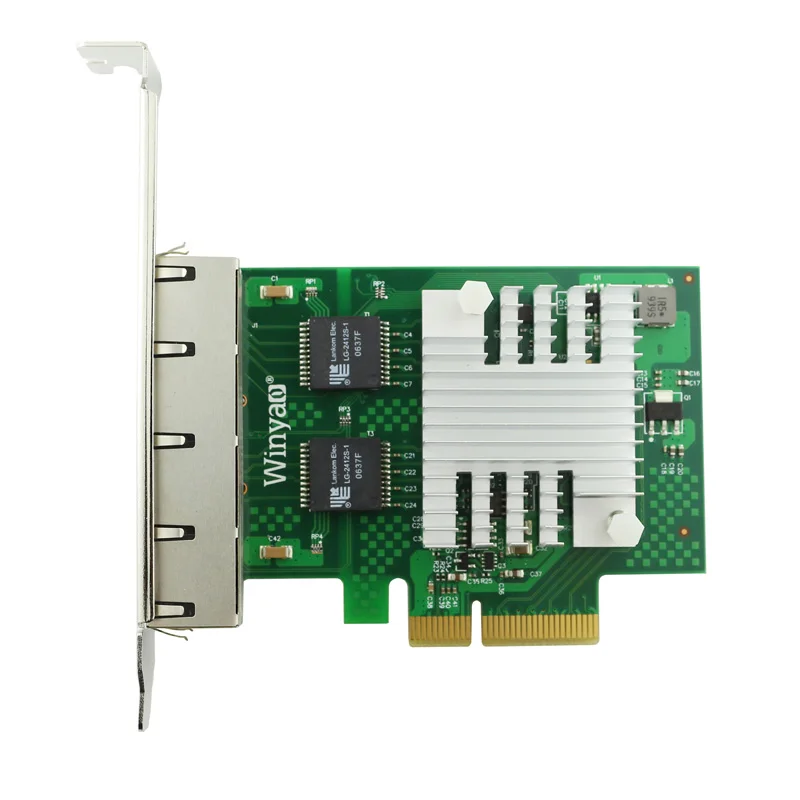 PCIe X4 Quad Port Gigabit Ethernet Server Card 10/100/1000Mbps NHI350AM4 Chipset