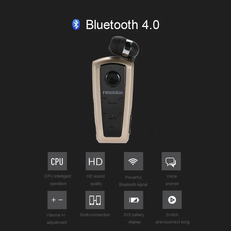 100% оригинальная беспроводная гарнитура Fineblue F910 Bluetooth V4.0 вибрирующие наушники
