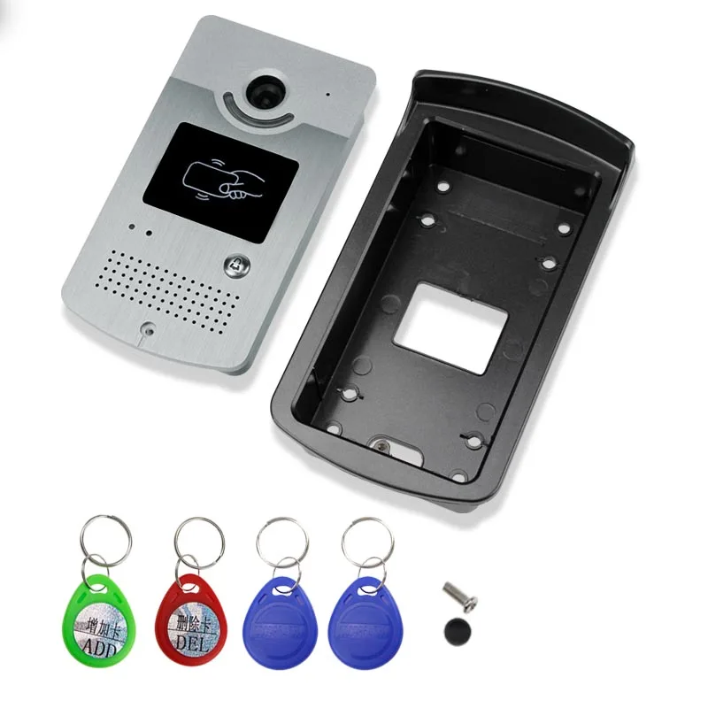 7 ''проводной цветной видео домофон дверной звонок комплект с RFID Доступа ИК камера+ Электрический замок+ дверной переключатель+ пульт+ Мощность